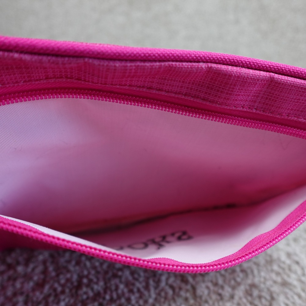 Thirty-One Pocket-A-Tote Pink Crosshatch Zipper Pouch Hooks Embroidery Organizer - Picture 8 of 8